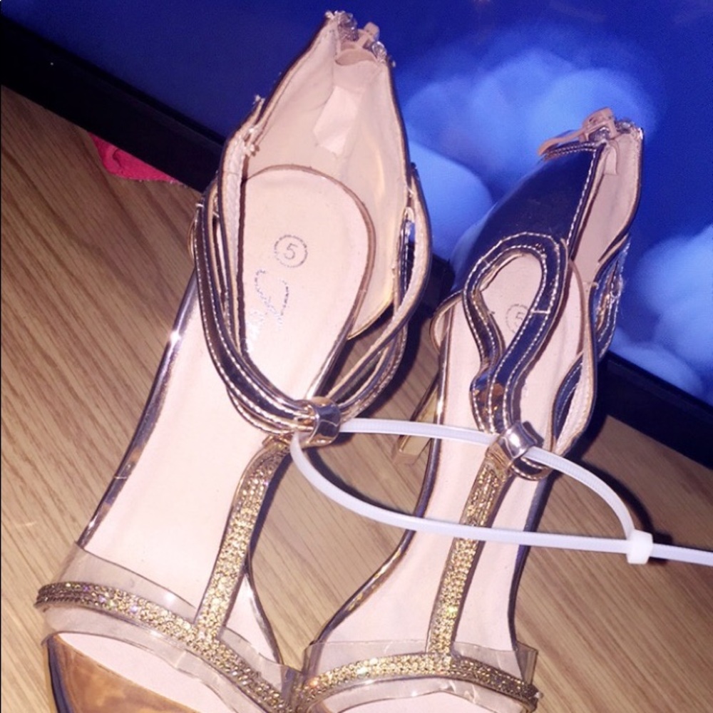 Knee high and sandal heels